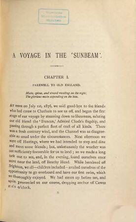 A voyage in the "Sunbeam", our home on the ocean for eleven months : With 66 illustr. engraved on wood by G. Pearson chiefly after drawings by A. Y. Bingham