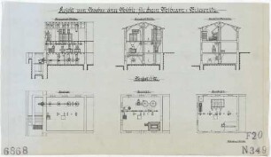 Technische Zeichnung : Projekt zum Neubau einer Mühle für Herrn Mihram, Briesenitz