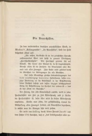 IX. Die Anarchisten.