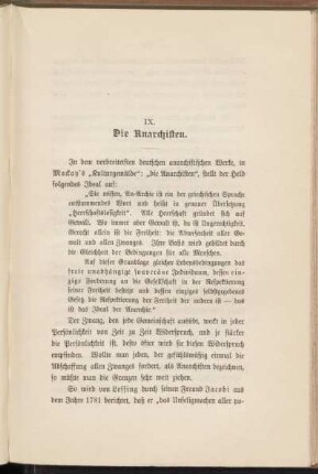 IX. Die Anarchisten.