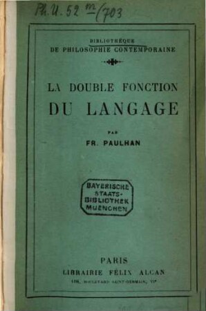 La double fonction du langage