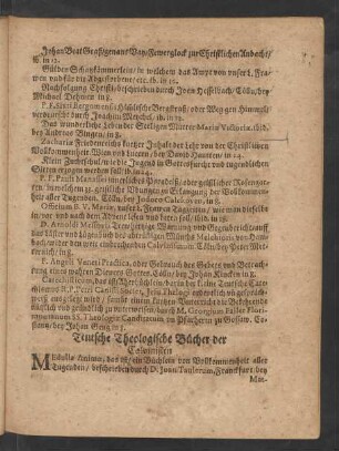 Teutsche Theologische Bücher der Calvinisten.