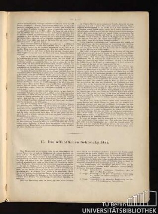 II. Die öffentlichen Schmuckplätze