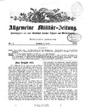 Allgemeine Militär-Zeitung. 50. 1875