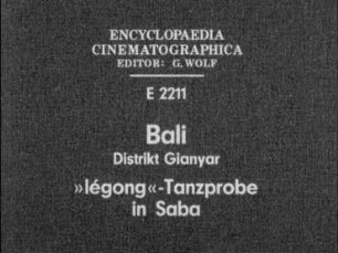 Bali, Distrikt Gianyar - »légong«-Tanzprobe in Saba