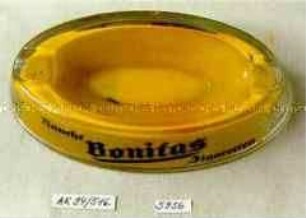 Aschenbecher mit Werbeaufdruck "Rauch Bonitas Zigaretten"