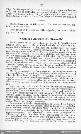 Wesen und Aufgaben der Kinematik