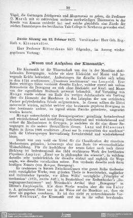 Wesen und Aufgaben der Kinematik
