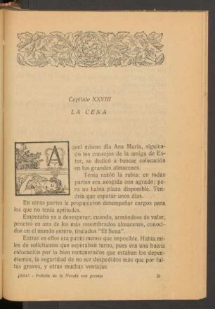Capítulo XXVIII - La cena