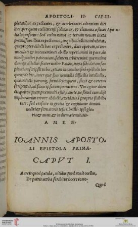 Ioannis Apostoli Epistola Prima