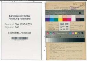 Entnazifizierung Anneliese Bockstette , geb. 16.07.1922 (Kontoristin)