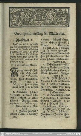Ewangielia według S. Matteußa