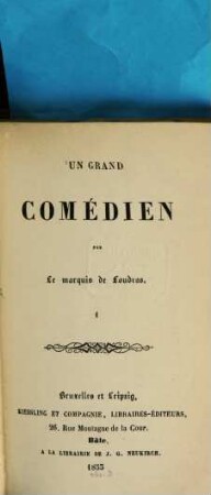Un grand comédien, 1