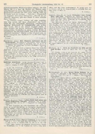 280-281 [Rezension] Weidemann, Heinz, Gerard Wolter Molanus, Abt zu Loccum. Eine Biographie. 1. Bd