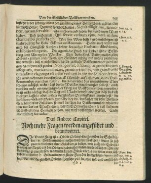 Das Andere Capitel. Noch mehr Fragen werden angeführt und beantwortet.