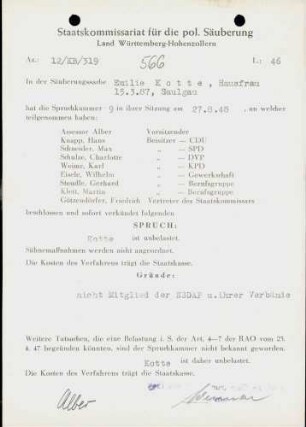 Kotte, Emilie