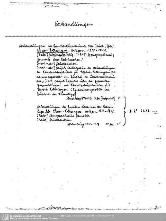Verhandlungen Landesausschusses