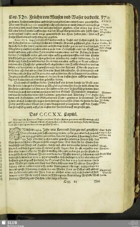 Das CCCXX. Capitel