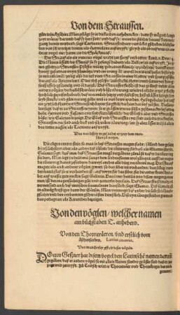Von den vöglen/ welcher namen am buchstaben T. anhebend.