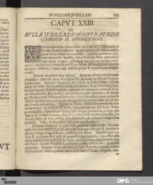 Capvt XXIII. De Bvllæ Jvbileæ Demonstratione Clementis XI. Svperstitionis.