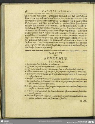 Caput VI. De Advocatis
