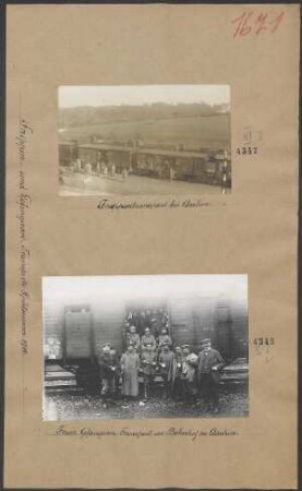 Truppentransport bei Aachen. (Truppen- und Gefangenentransport, Spätsommer 1914)