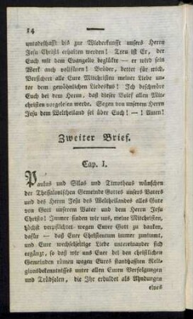 Zweiter Brief [Pauli an die Thessalonicher]