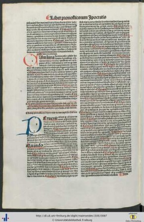 Liber pronosticorum hypocratis dictus capsula eburnea