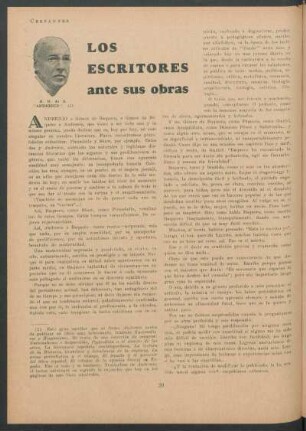 Los escritores ante sus obras