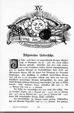 Witterung des Jahres. Naturerscheinungen.
