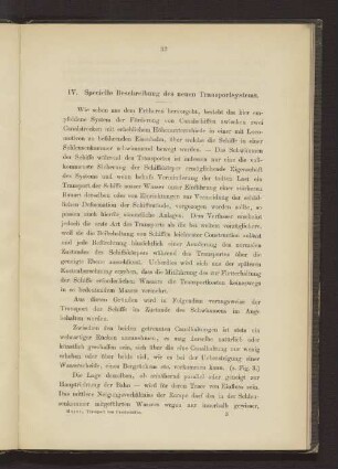 IV. Specielle Beschreibung des neuen Transportsystems.