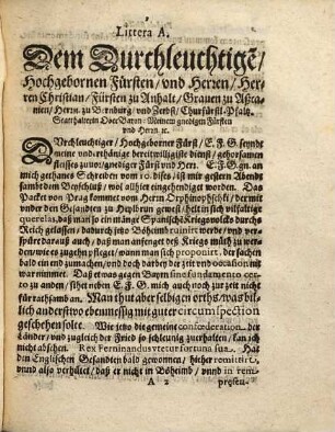 Lvdovici Camerarii Epistolae Aliqvot Selectae, Qvibvs Ipse Selectvs Civilis Belli Avctor, Altor, Et Favtor Demonstratur : Is enim inter Principes fuit, qui seditiosos excitauit, moratos impulit, pergentibus & furentibus acclamavit ; Quando Bohemi Attonitum primos sparsêre per aëra Ciues ...