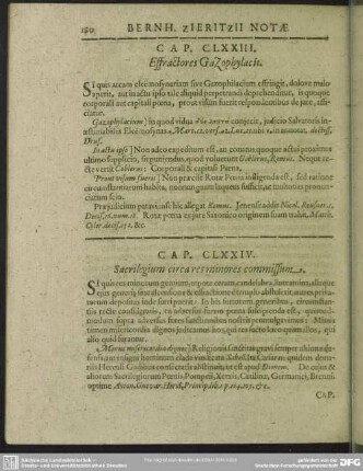 Cap. CLXXIV. Sacrilegium circa res minores commissum