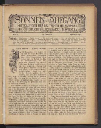 Heft 12. 13. Jahrgang. September 1911