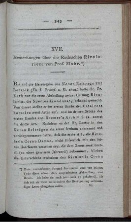 XVII. Bemerkungen über die Rothischen Rivularien.