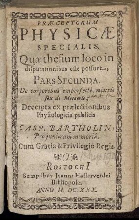 2: Praeceptorum Physicae Specialis. 2