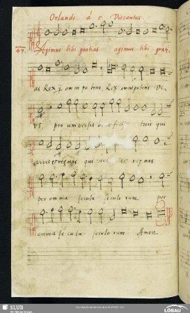 47 Orlando di Lasso: Agimus tibi gratias rex omnipotens Deus