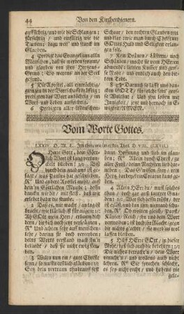Vom Worte Gottes.
