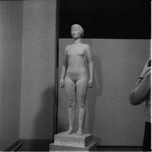 Schwimmerin : Schwimmerin. Gips, getönt (vor 1958; W. Arnold)