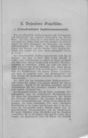 II. Besondere Grundsätze.