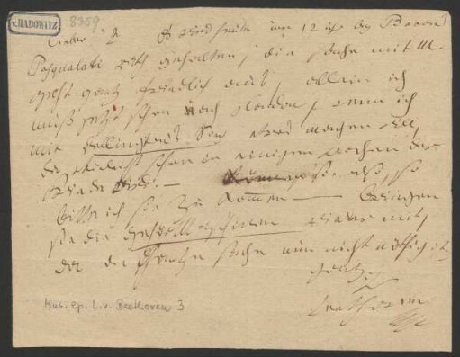 Brief an Mikulás Zmeskal : 11.01.1814