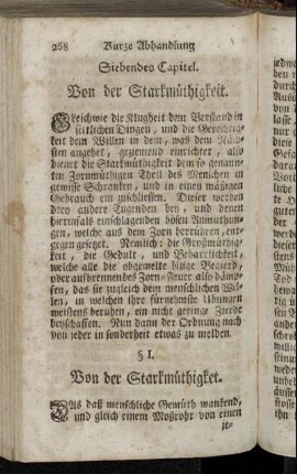 Siebendes Capitel. Von der Starkmüthigkeit.