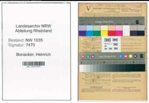 Entnazifizierung Heinrich Bonacker , geb. 04.02.1900 (Steiger)