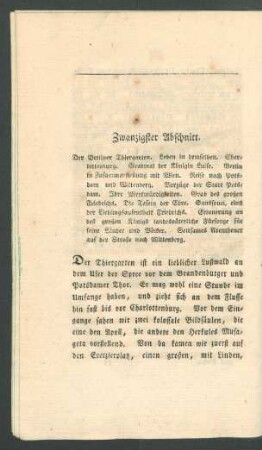 Zwanzigster Abschnitt.