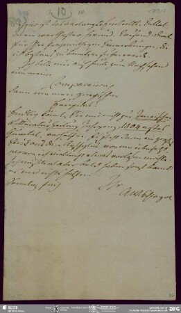 Eigenh. Brief von August Wilhelm von Schlegel an Friedrich Gottlieb Welcker, o.O., 1804
