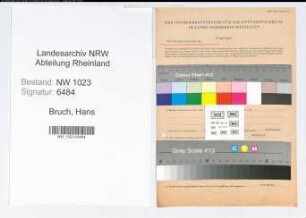 Entnazifizierung Hans Bruch , geb. 23.10.1890 (Regierungsinspektor)