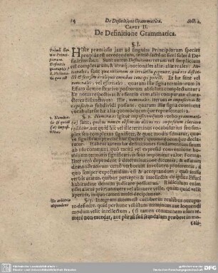 Caput II. De Definitione Grammatica.