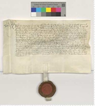 Markgraf Joachim zu Brandenburg schuldet Bürgermeistern und Ratsmannen 2000 Mark lübisch an Talergroschen zu 30 Schilling das Stück, rückzahlbar in Lüneburg Ostern 1545. Begleitzettel als Anlage.