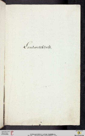 Landwirthschaft