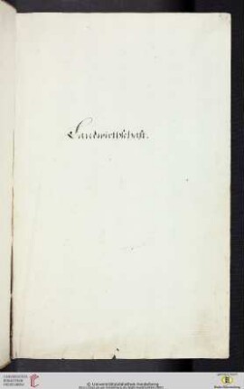 Landwirthschaft